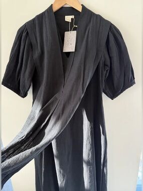 Layered Black Midi Dress by World of Crow (med)